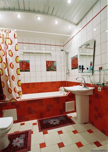 интерьер ванной комнаты цвет бордо