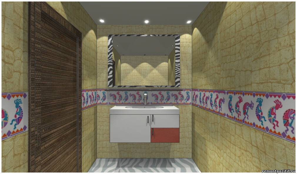 дизайн ванной комнаты в африканском стиле
