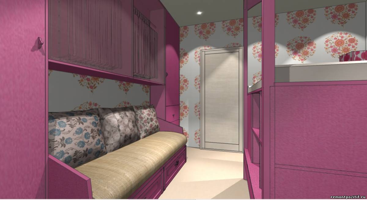 детская комната цвета фуксии для новорожденной девочки