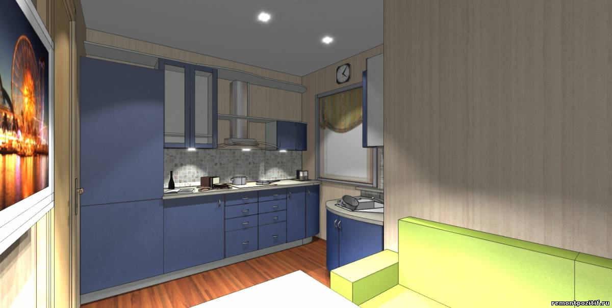 дизайн кухни частного дома