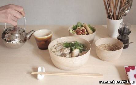 деревянная посуда в азиатском стиле