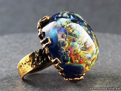 серьги в технике лэмпворк