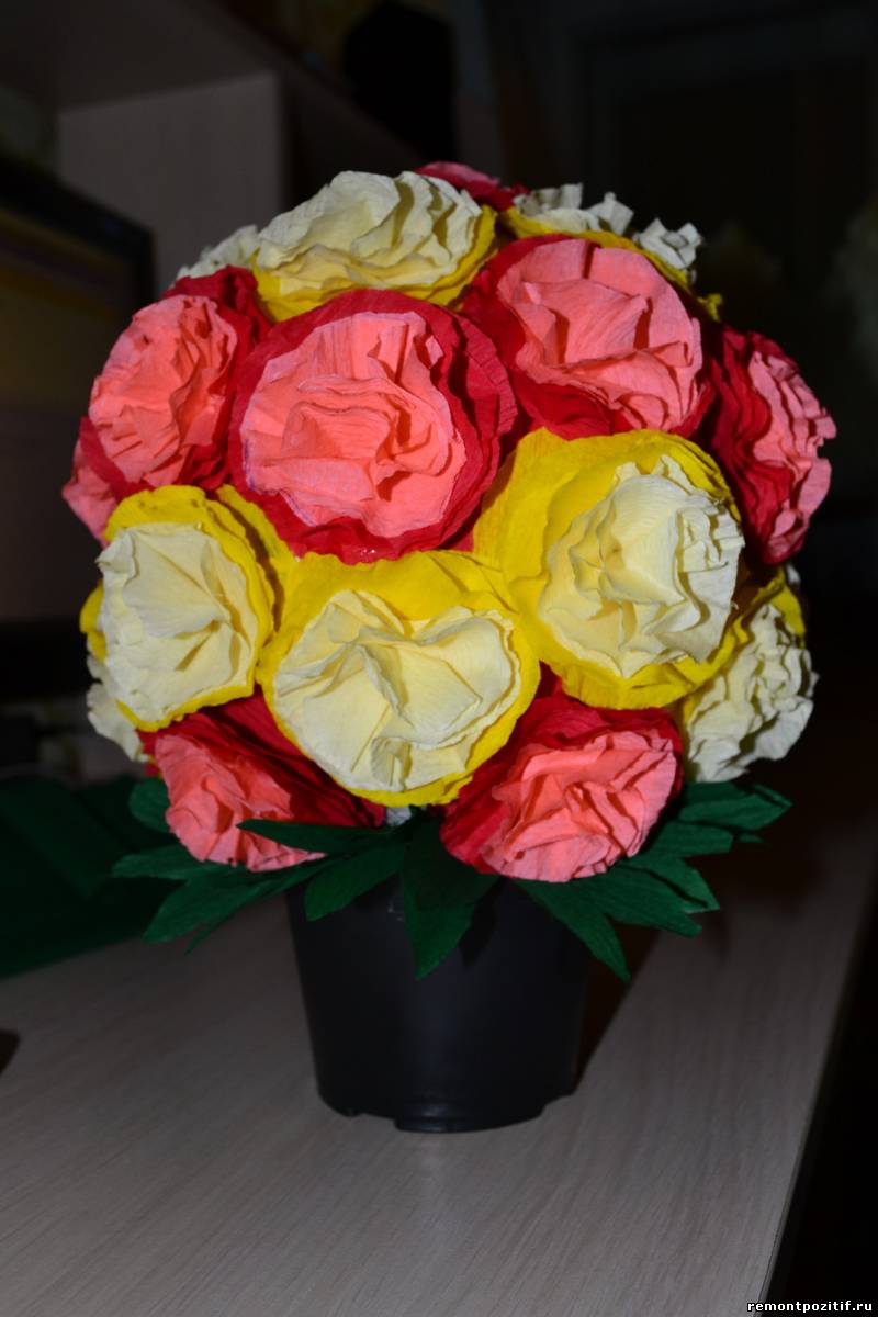 цветочный шар из бумаги на 8 марта