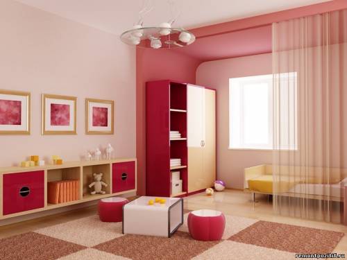 бордовый цвет в детской комнате