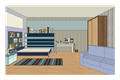 ремонт : Дизайн - проект комнаты в общежитии для молодых людей